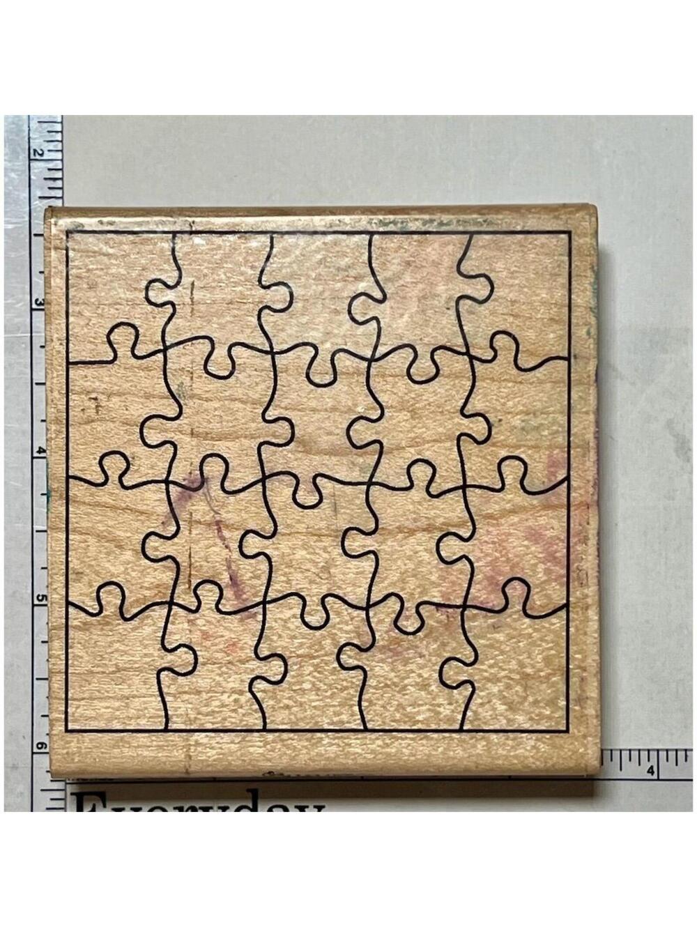 Hampton Art Jigsaw Puzzle Wood Mounted Rubber Stamp Card Making Scrapbooking